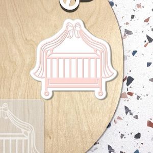 Baby Shower Crib 2 – Raised Cookie Stamp & Cutter