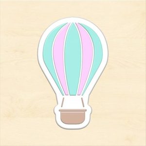 Hot air Balloon – Embossed Cookie Stamp & Cutter