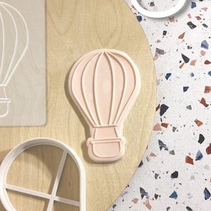 Hot air Balloon – Raised Cookie Stamp & Cutter