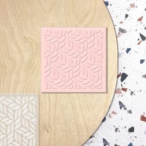 Texture Geo Leaf – Raised Cookie Stamp