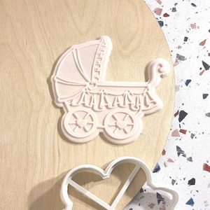 Baby pram – Raised Cookie Stamp & Cutter