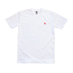 Red Rabbit White Logo Tee