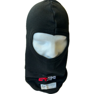 Professional motor racing: Black Long Neck Balaclava SFI Approved