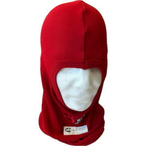 Professional motor racing: Red Long Neck Balaclava SFI Approved