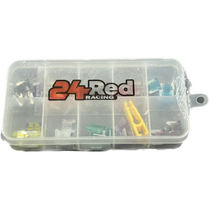 55 piece short feet mini car fuse set in case