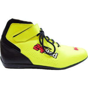 Fluro yellow Leather SFI Approved Race Boots – NG