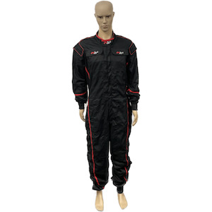 Professional motor racing: Adult 1 layer Suit Black /Red-Ideal for Trackdays