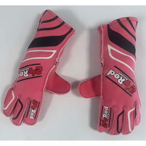 Pink Kids Kart Gloves – Outer Stitching