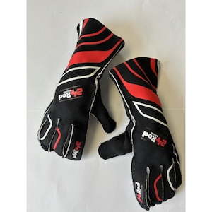 Race Gloves Outer Stitching SFI Approved Black