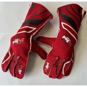 Race Gloves RED: Outer Stitching SFI Approved