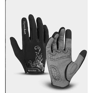 Black Long Finger Cycle Gloves