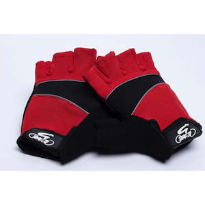 Professional motor racing: Red Gel Mit Cycle Gloves