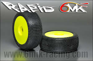 Hobby equipment and supply: 6MiK Rapid Pre Mounted Buggy Tyres (1 Pair)