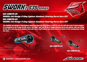 SWORKz Uni-Design 2-Way System Aluminum Steering Servo Horn 25T