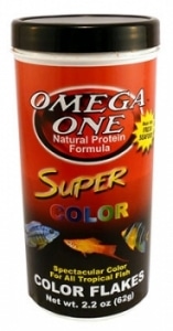 Omega One Colour Enhancing Flakes 62g - Redwood Aquatics Aquarium & Water Garden Centre