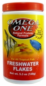 Fish Food: Omega One Freshwater Flakes 150g - Redwood Aquatics Aquarium & Water Garden Centre