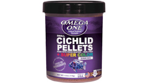 Omega One Super Colour Cichlid Pellets 119g - Redwood Aquatics Aquarium & Wa…