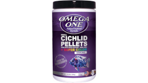 Omega One Super Colour Cichlid Pellets 460g - Redwood Aquatics Aquarium & Wa…