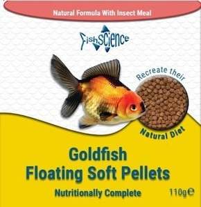 Fish Science Goldfish Floating Soft Pellets 110g - Redwood Aquatics Aquarium &am…