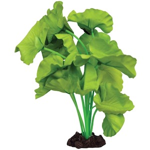 Accessories: Aqua One Silk Plant - Tiger Lotus Green 30cm - Redwood Aquatics Aquarium & Water Garden Centre