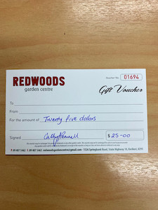 gift voucher Redwoodsgarden