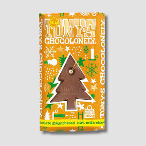 Tony's Milk Chocolate Gingerbread Bar Christmas Bar 180g