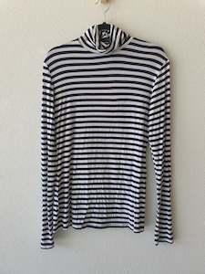 Ketz-ke Navy/White Stripe Turtle Neck 12