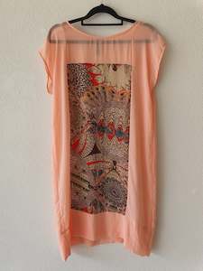 De von louise Sheer orange dress Small