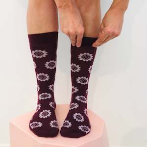 Sly Studio Socks Merino Burgundy