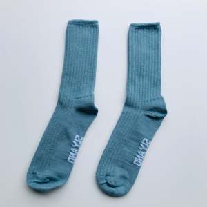 Sly Studio Socks Merino Ribbed Blue