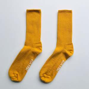 Sly Studio Socks Merino Ribbed Yellow