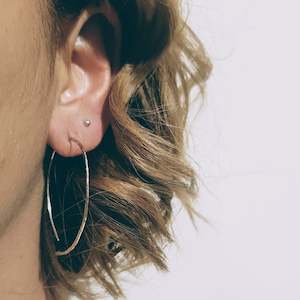 Osakana Jewellery Hammered Hoop Earrings