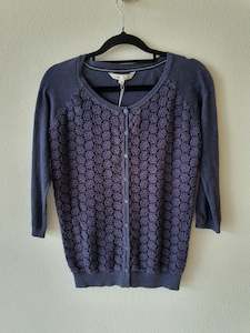 Fat Face Cotton Broderie Navy S