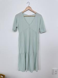 Glassons Mint Green Tiered Linen Blend S