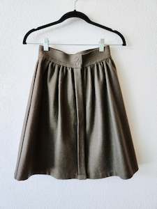 Storm Moss Green Mini Skirt, Wool 6