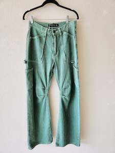 Lioness Green Cargo Denim XS