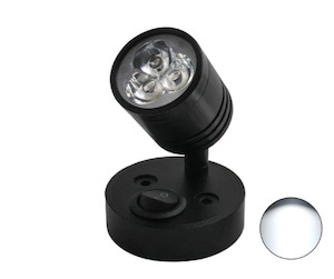 Black LED Reading Light RV, Boat, Caravan 12V 6000K White Mysite