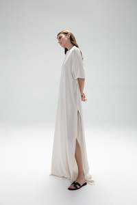 Clothing manufacturing - womens and girls: Nico Kaftan Dress - Ivoire