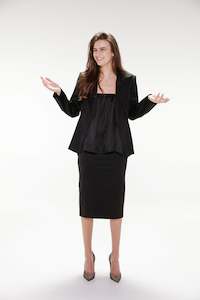 Clothing manufacturing - womens and girls: Veronique Blazer - Noir