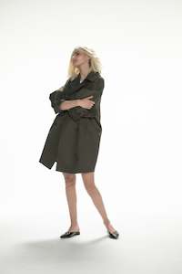 Clothing manufacturing - womens and girls: Carine Trench - Khaki