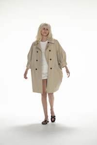 Clothing manufacturing - womens and girls: Carine Trench - Beige