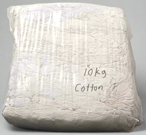 Toiletry wholesaling: Rags White Tshirt - 10Kg (Compressed)