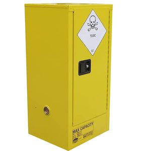 60L Toxic Substance Cabinet, 1 Door, 2 Shelves