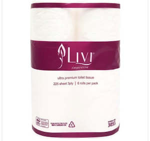 Toiletry wholesaling: Livi Impressa Luxury Toilet Paper 3 Ply, Carton of 48