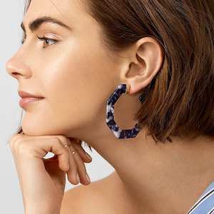 Clothing: Geometric Hoop Earrings NZ Jewellery R E K I N D L E