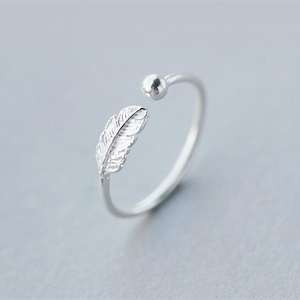 Sterling Silver Feather Ring NZ Jewellery R E K I N D L E