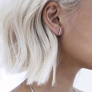 Clothing: Bar Earrings NZ Jewellery R E K I N D L E