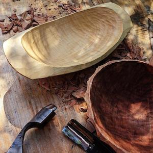 Carved Wooden Bowl (Rīkona)