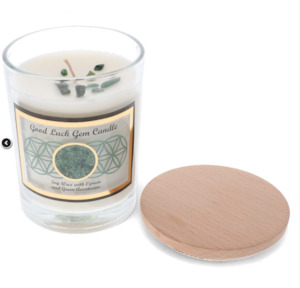 Social and interpersonal skill training: GEMSTONE CANDLE - Good Luck Green Aventurine