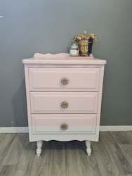 Second hand furniture: Dipped Floral Single Bedside